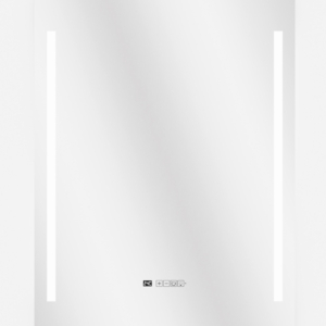 LED illuminated mirror with infrared heating panel
